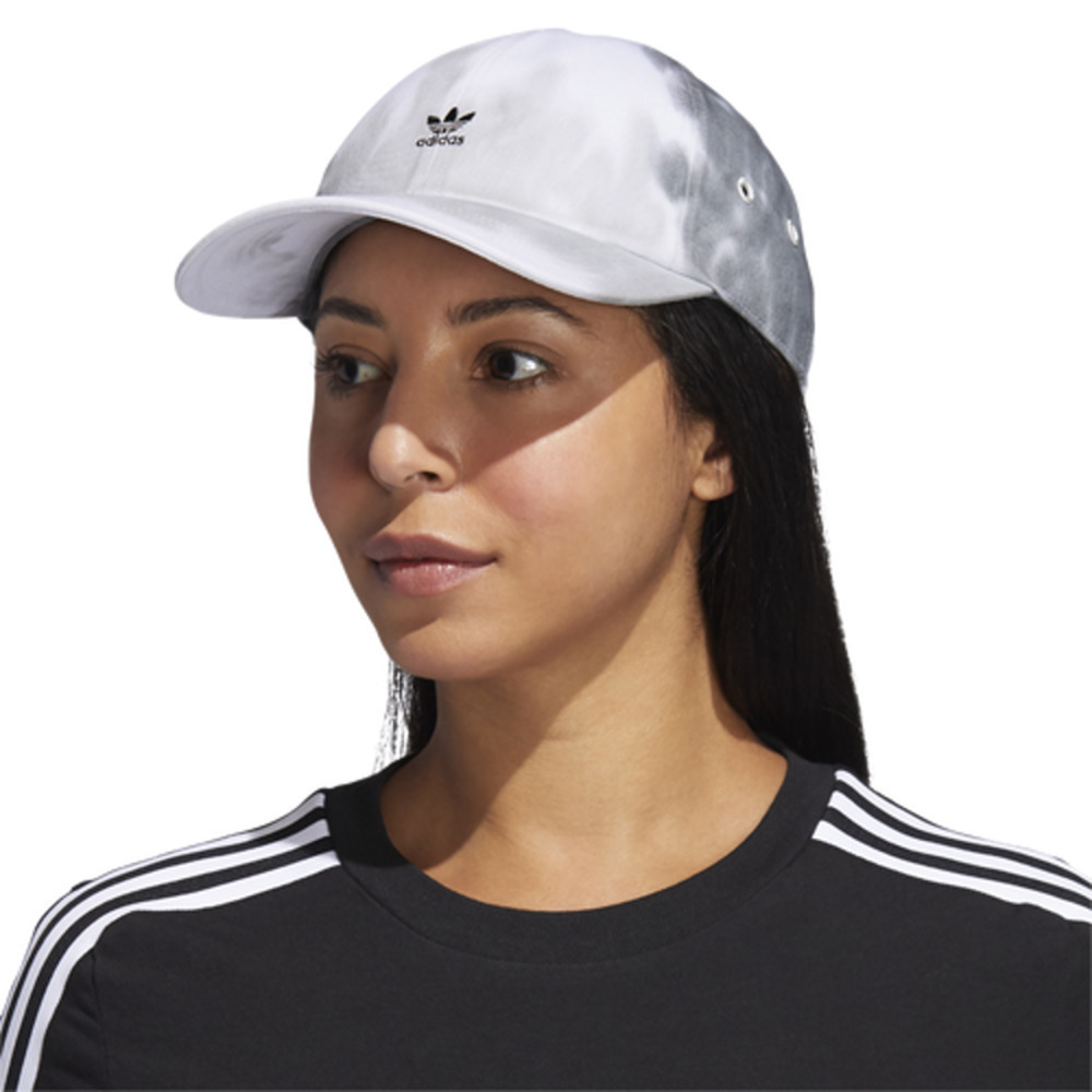 Adidas Originals Women's White Gray Relaxed Color Wash Adjustable Hat